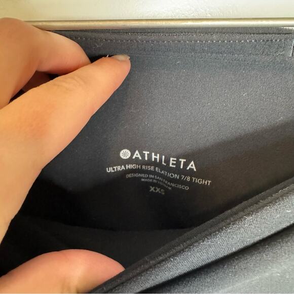 Athleta Ultra High Rise Elation 7/8 Tight Black Leggings Size XXS - Picture 3 of 7